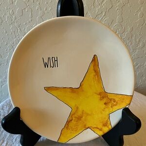 Rae Dunn: “Wish” Artisan Collection Plate- Holiday- Replacement
